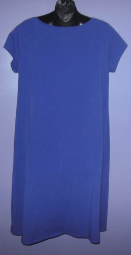Eileen Fisher Stretch Organic Cotton Cap Sleeve T-Shirt Dress Size L - Picture 2 of 3