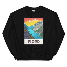 Fjord Geographical Landscape Location Scenery Crewneck Sweatshirt