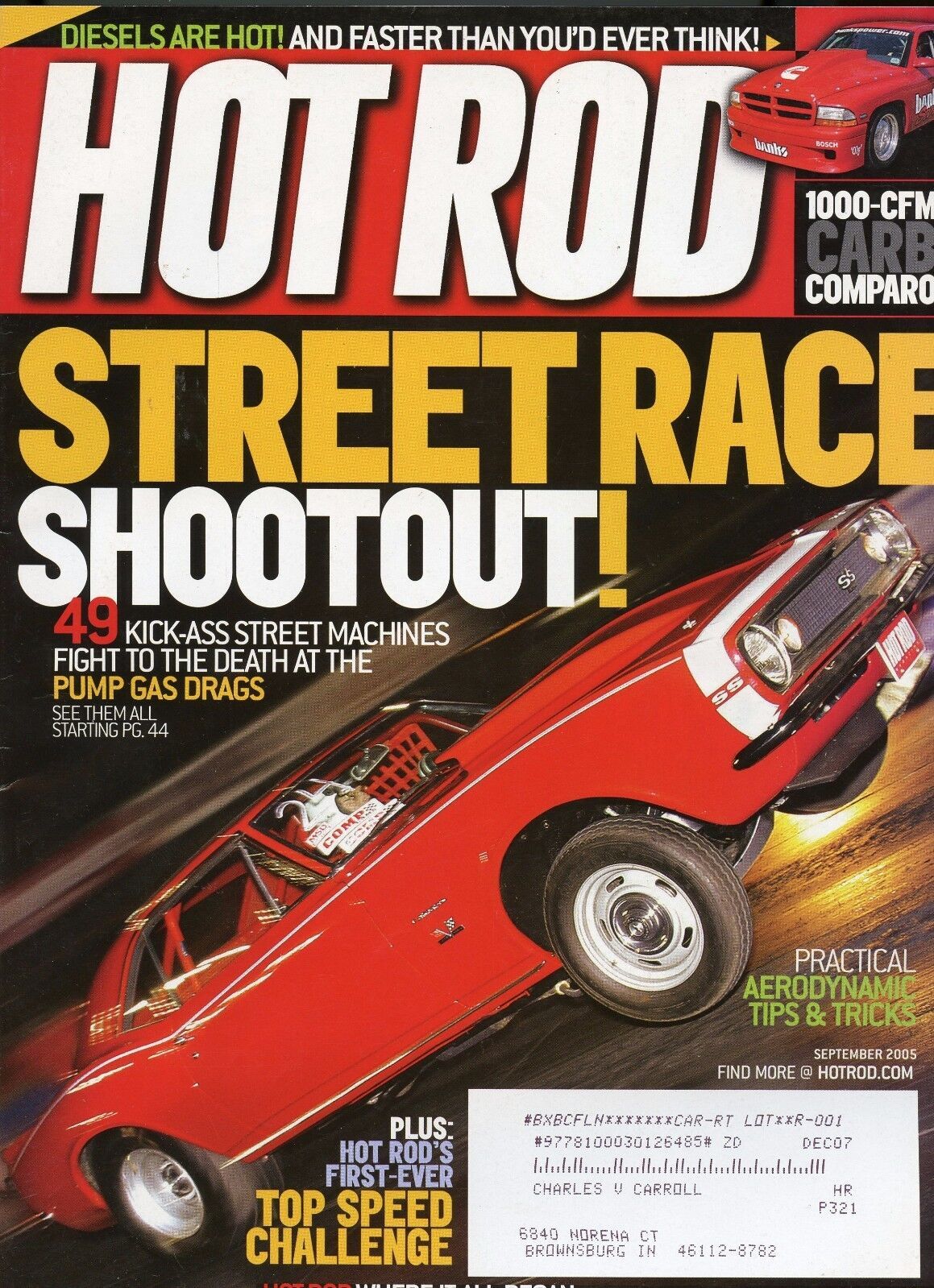 Hot Rod Magazine September 2005  Street Race Shootout 49 Machines Fight
