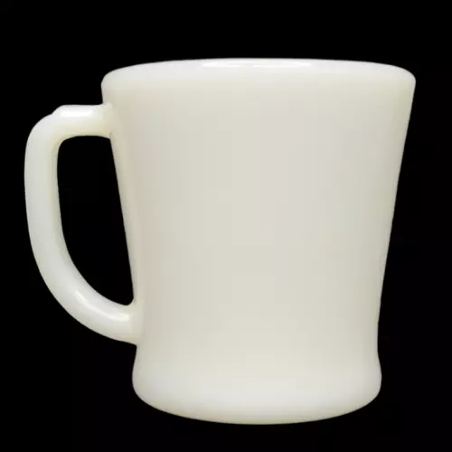 Fire King Ivory white D-Handle Coffee Mug Oven Fire King Ware Mid - Late 40s