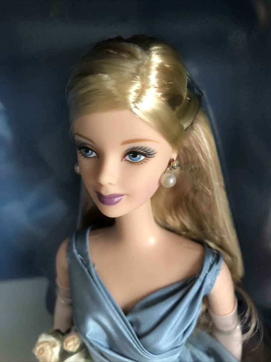 Blue Taffeta Gown Grand Entrance Barbie Doll With Long Gloves