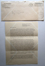 1942 DOCTOR TO DOCTOR  War  Department Economy Letter and Envelope WWII - E5H