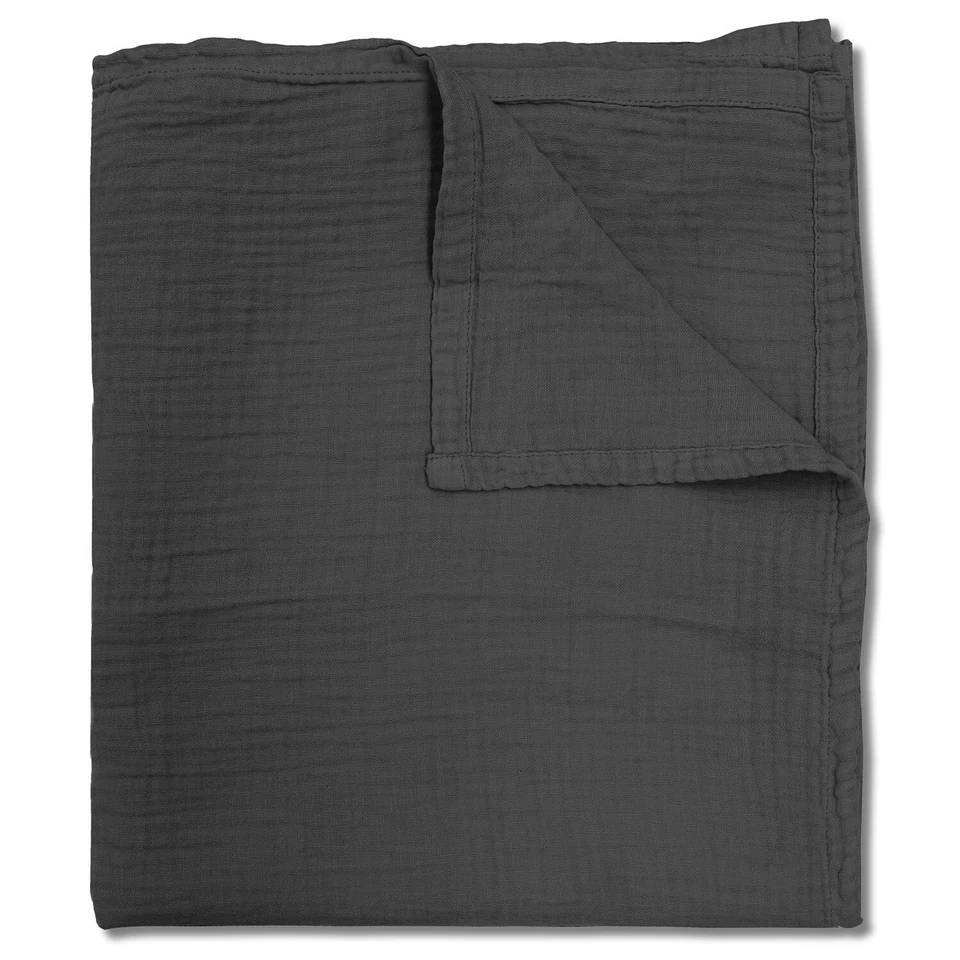 Sleezzz® Musselin Decke schwarz 150 x 200 cm