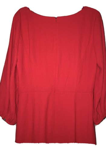 Talbots 2 NWOT Eyelet Trim Red Dress classic Multiple Sizes! - Picture 6 of 9