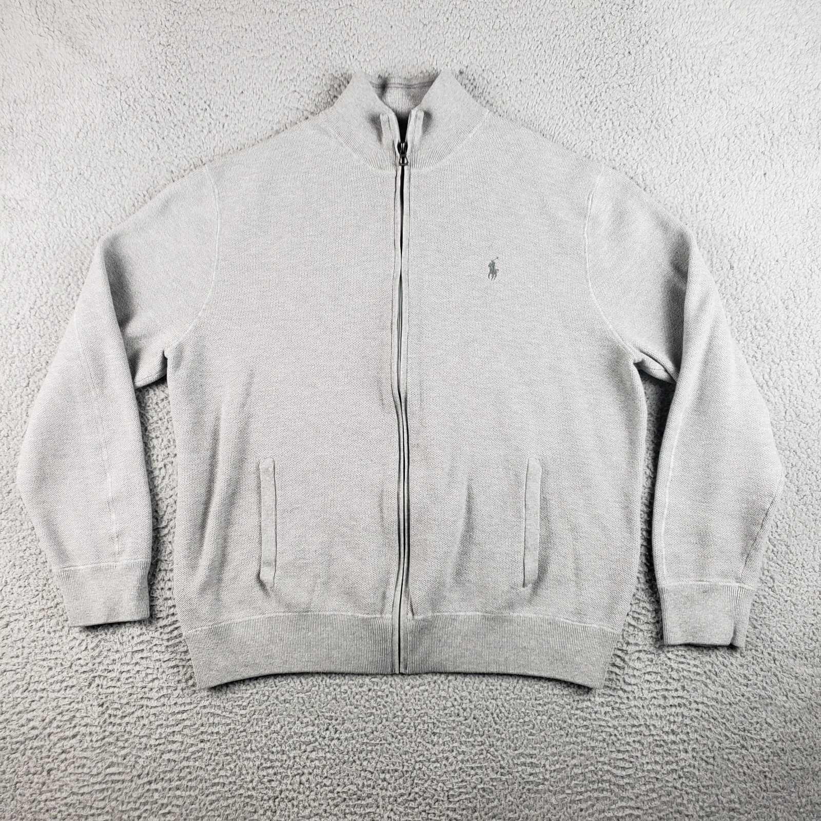 Polo Ralph Lauren Felpa Uomo 2XL XXL Grigio Casual Pile Grigio Pony Pima