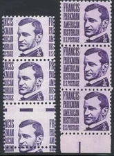 1281 Var, "EE" MARKINGS BETWEEN STAMPS MAJOR ERROR