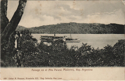 PC ARGENTINA, PAISAGE EN EL ALTO PARANA MISIONES, Vintage Postcard (b42045)