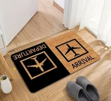 Modern Pilot Welcome Home | MATT Auto Led Gaming Plane | Black | BED BATH DOOR