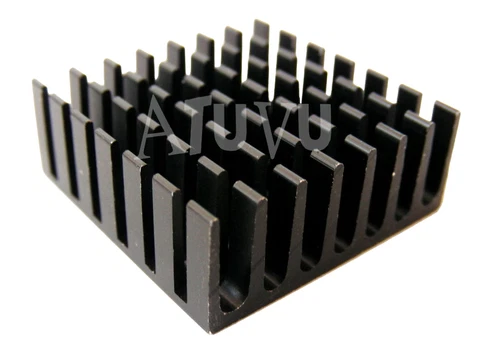 Dissipateur Thermique Radiateur en Aluminium Anodisé Noir 28 x 28 x 11 mm