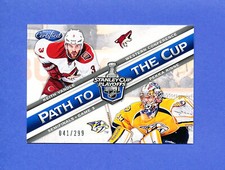 2012 CERTIFIED HOCKEY PEKKA RINNE / KEITH YANDLE PATH TO THE CUP predators /299