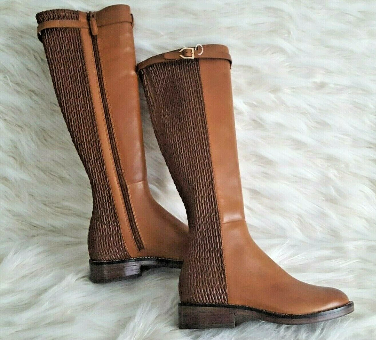 Bottes sangle extensible femmes Cole Haan Lexi Grand 5 cuir brun britannique W