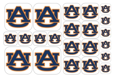 Auburn Tigers Team Stickers - Multiple Size/Material Options - Free Shipping