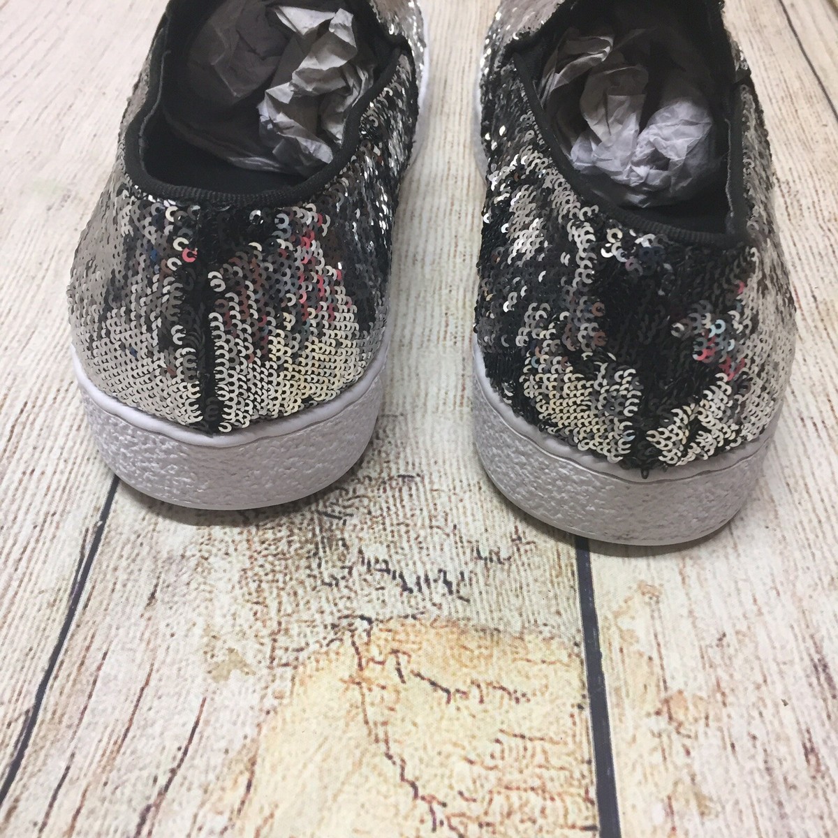 New INC International Concepts Flash Sequin Slip-Ons Silver  display picture 2