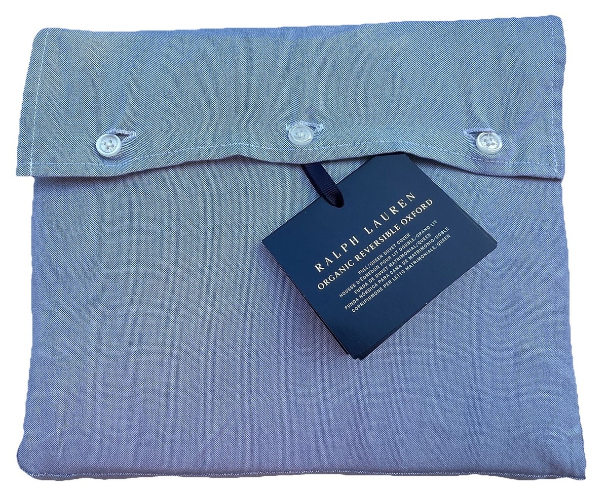 Ralph Lauren Organic Cotton Oxford Reversible Duvet Cover White