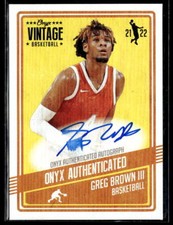2021-22 Onyx Vintage #VAGB Greg Brown III Blue Signatures