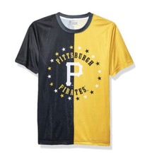 NEW MENS FOCO BIG LOGO MLB PITTSBURGH PIRATES TEE SHIRT DRY DRI FIT SIZE SMALL