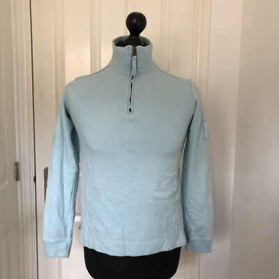Eddie Bauer Pullover hellblau Gr. Small 1/4 Zip Damen himmelblau CB08