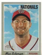 2019 TOPPS HERITAGE MAX SCHERZER CHROME SILVER #454