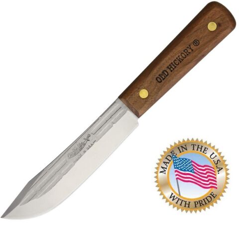 Old Hickory Hunting knife Carbon Steel Blade with Leather belt Sheath New in Box