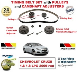 FOR CHEVROLET CRUZE 1.6 1.8 LPG 2009->on TIMING BELT SET with CAMSHAFT