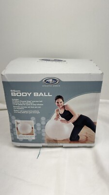 Athletic Works 65cm Exercise Yoga Body Ball for Training - White New