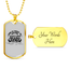 Fishing Dad Looks Like Necklace Stainless Steel Or 18K Gold Dog Tag 24\
