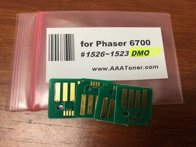 4 x Toner Chip (1526 - 1523 DMO) for Xerox Phaser 6700, 6700N, 6700DN Refill