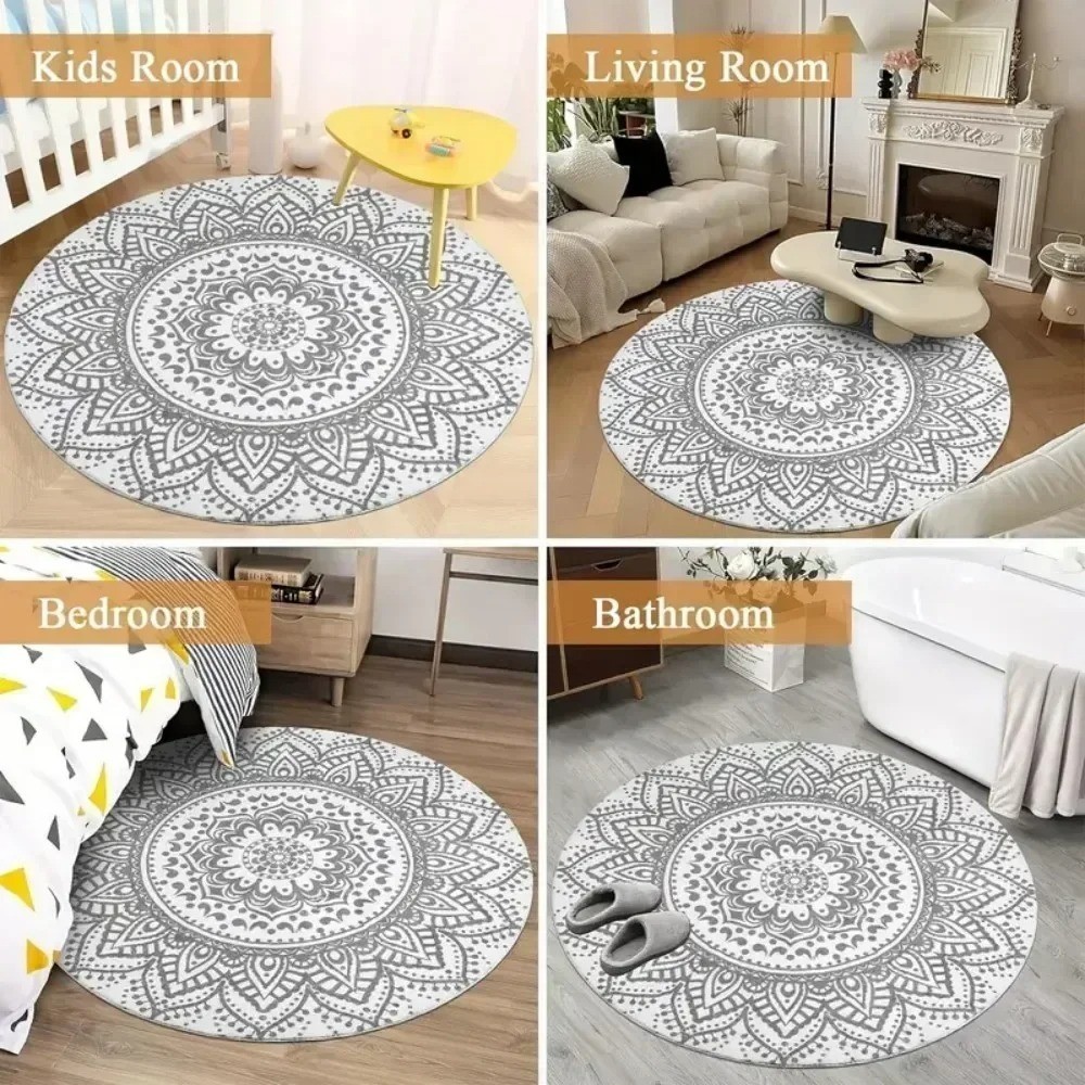 Halloween 3D Vortex Round Rug, Novelty Ghost Skeleton 3D Optical ...
