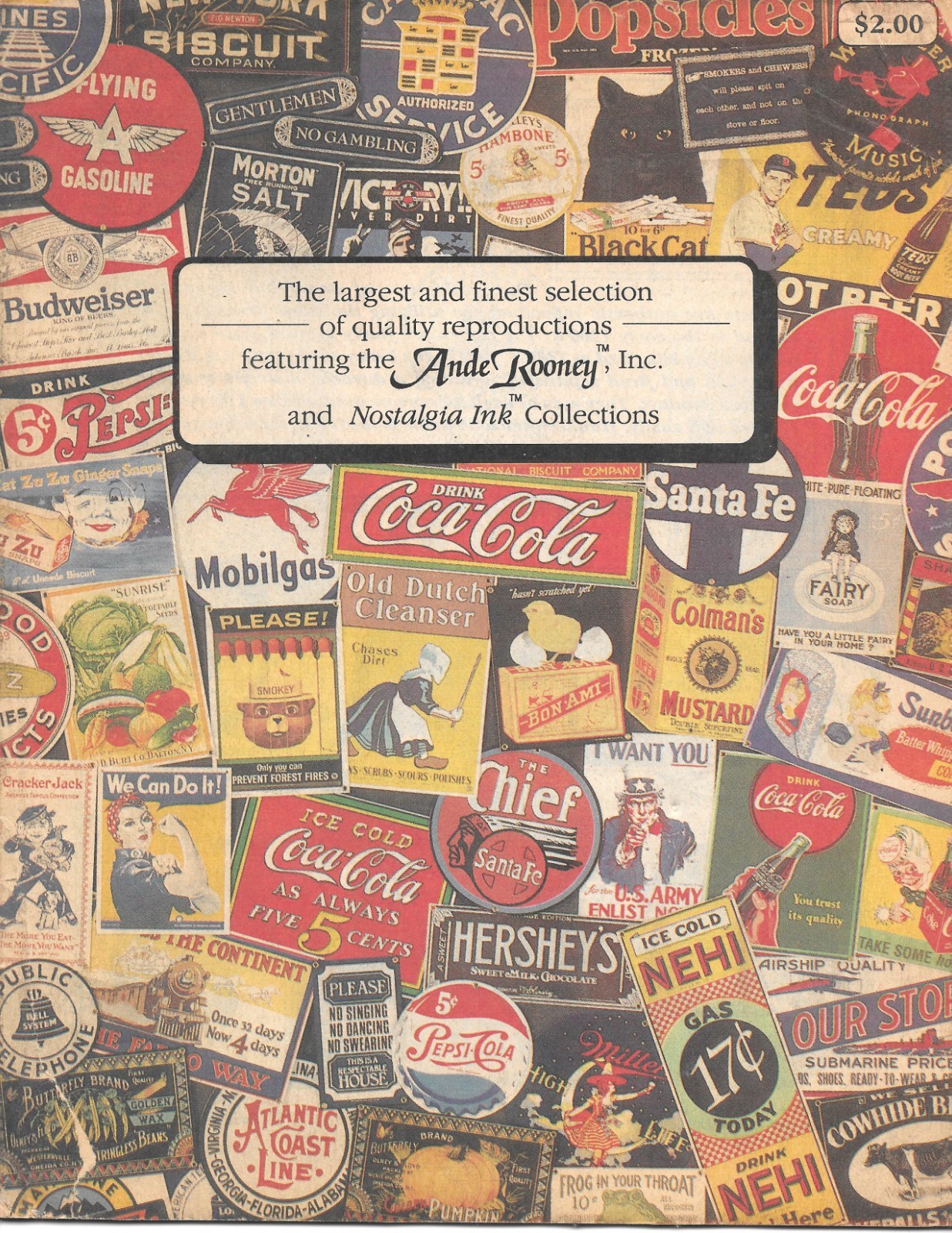 Ande Rooney Porcelain Sign Catalog With Dealer Price Sheet For The Collector