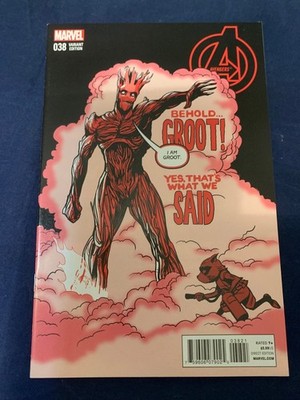 THE AVENGERS #38 NM ROCKET & GROOT #57 HOMAGE VARIANT - MARVEL 2015