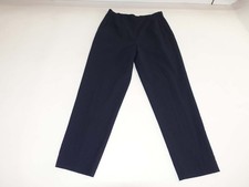 Talbots Women's Dress Pants Size 14 Navy Blue Very High Rise Wool Vintage Japan
