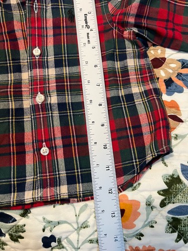Ralph Lauren 18 mo. Cotton Flannel Plaid Button-Down Long Sleeve Shirt NWO - Picture 5 of 9