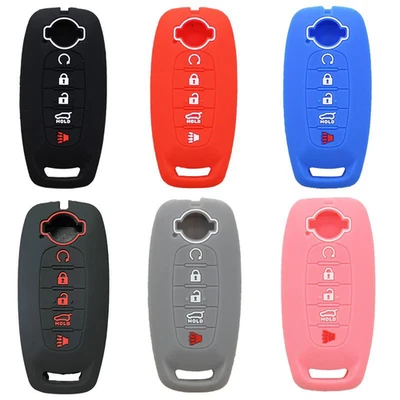 Fit Nissan Altima Armada Rogue Murano Sentra 5 BTN Key Fob Silicone Case Cover - Image 1 of 4