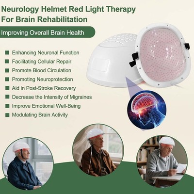 15W 810nm Red Light Therapy Helmet 280 Diodes LED Light Treatment for Stroke TBI