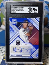 2018 Panini Elite Extra Edition USA RILEY GREENE Auto 05/25 Grade 9 Card 10 Auto