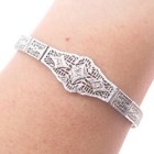 925 Sterling Antique Art Deco Real Diamond Bracelet 6.25" (repair safety chain)