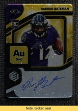 2021 Elements RPS Rookie Steel Signatures Gold /79 Rashod Bateman Auto READ wd9