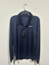 Nike Dri Fit Breathe Edition 1/4 Zip Mens Training Top Navy Blue CZ1212 451 NWT