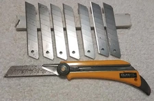 OLFA OL SNAP-OFF BLADE CUTTER & X-ACTO 19MM REPLACEMENT BLADES
