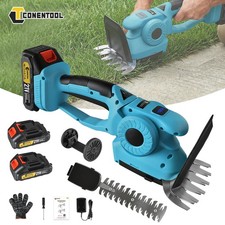 2 in 1 Cordless Hedge Trimmer Grass Shear 21V Battery Handheld Grass Cutter Set