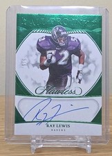 Ray Lewis - 2025 Panini Flawless All-Pro Ink EMERALD AUTO /5  #API-RAL Ravens