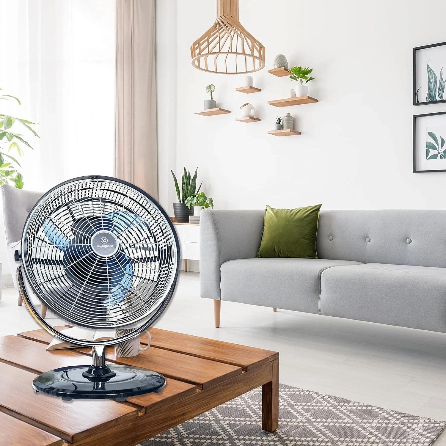 Westinghouse Oscillating Fan - 16&rdquo; 3-in-1 Fan Featuring Metal Front Grill