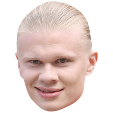 Erling Haaland (Smile) Celebrity Mask, Flat Card Face, Fancy Dress Mask