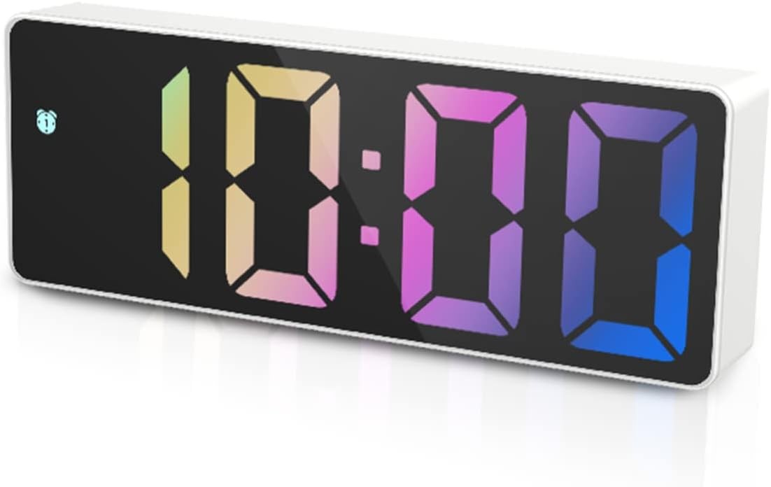 Upgraded Digital Alarm Clock, LED Clock for Bedroom, Electronic Desktop Clock w