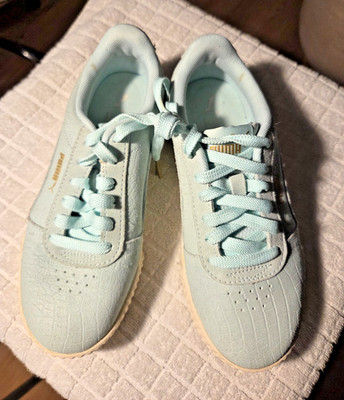 Puma Carina Sneaker Aqua Mint Green Tone Women's Size 6