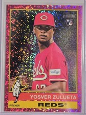 Yosver Zulueta RC 2025 Topps Heritage Chrome Pink Speckle Refractor Reds #132