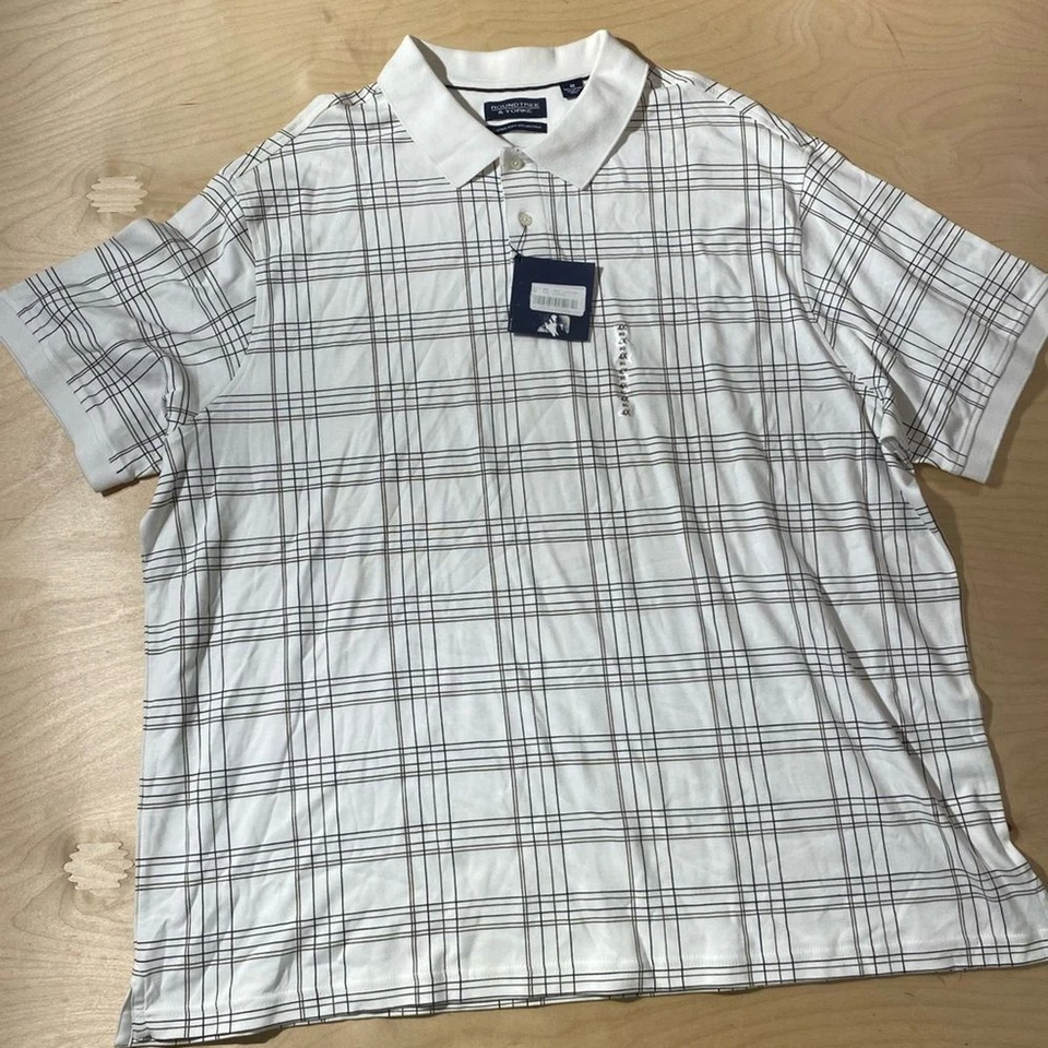 Polo Roundtree & Yorke Blanco y Negro a Cuadros 4X (OS) Foto 3 de 4