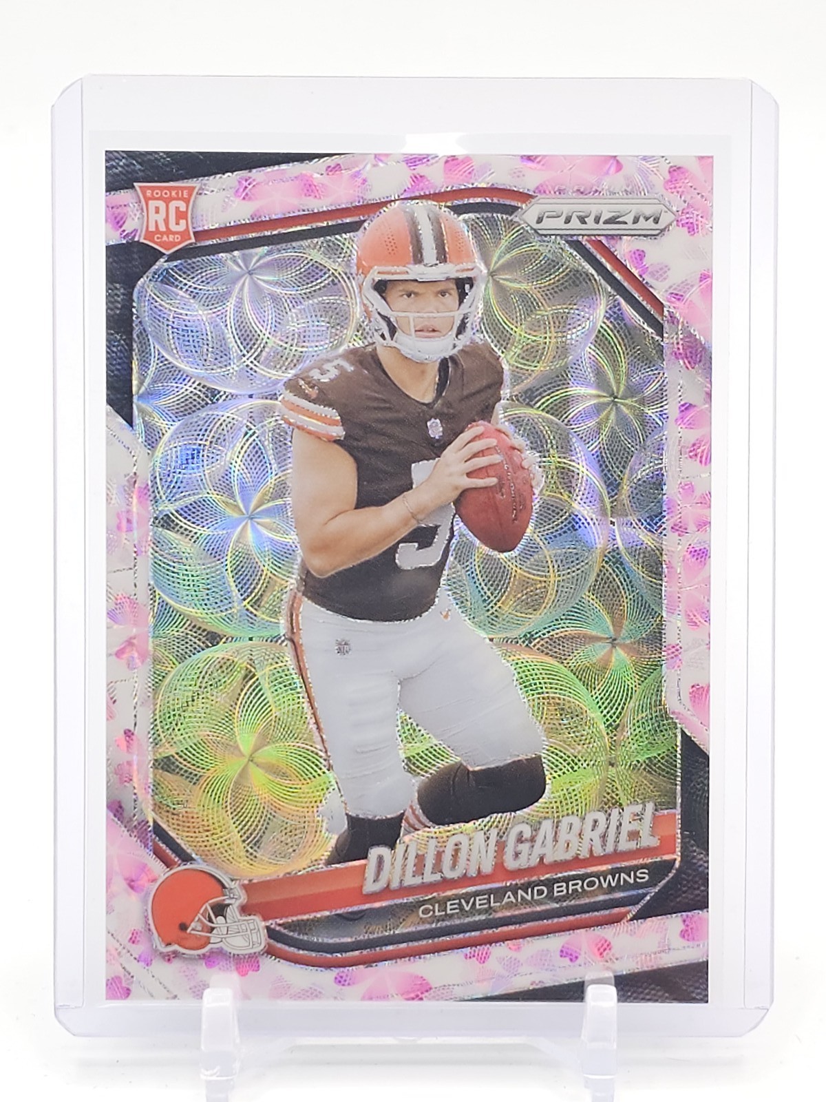 DILLON GABRIEL 2025 PRIZM CHOICE CHERRY BLOSSOM ROOKIE RC /15 #372 BROWNS Q0063