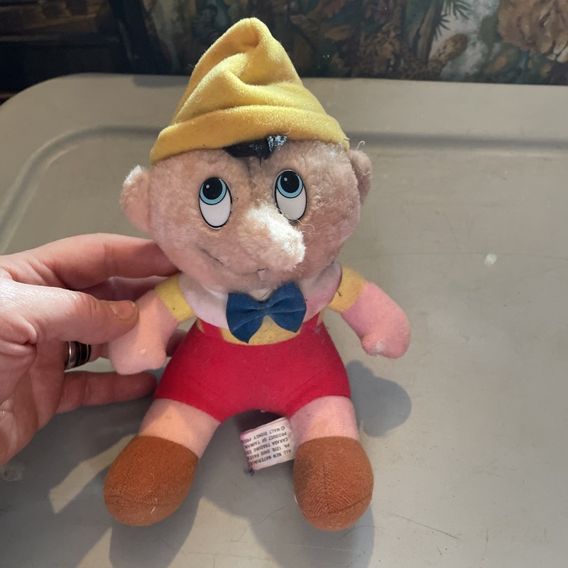Vintage Disney Pinocchio Stuffed Plush 8” Doll 1980s  Disneyana New w/ Tags!