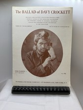 1954 Walt Disney The Ballad of Davy Crockett sheet music w/Fess Parker on cover